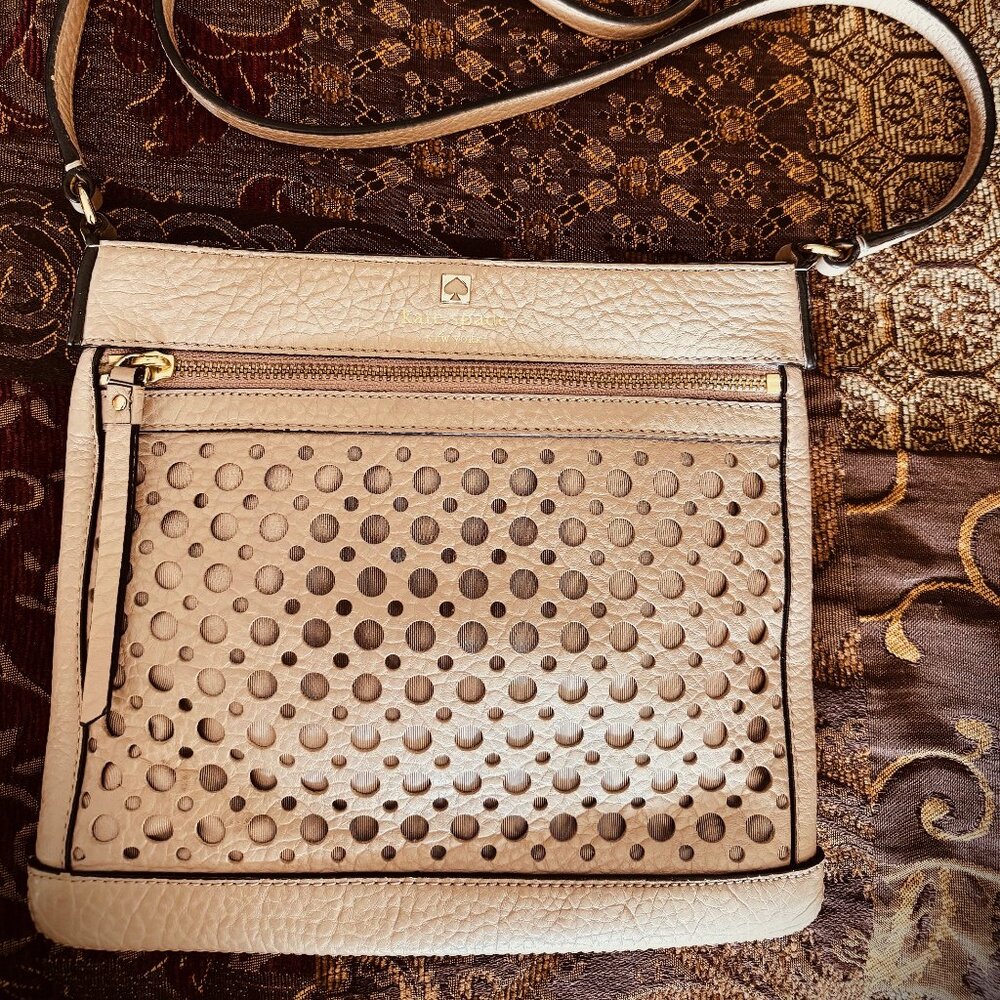 Kate Spade Beige Leather Crossbody Bag